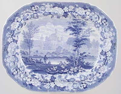Meat Dish or Platter Kirkstall Abbey c1825